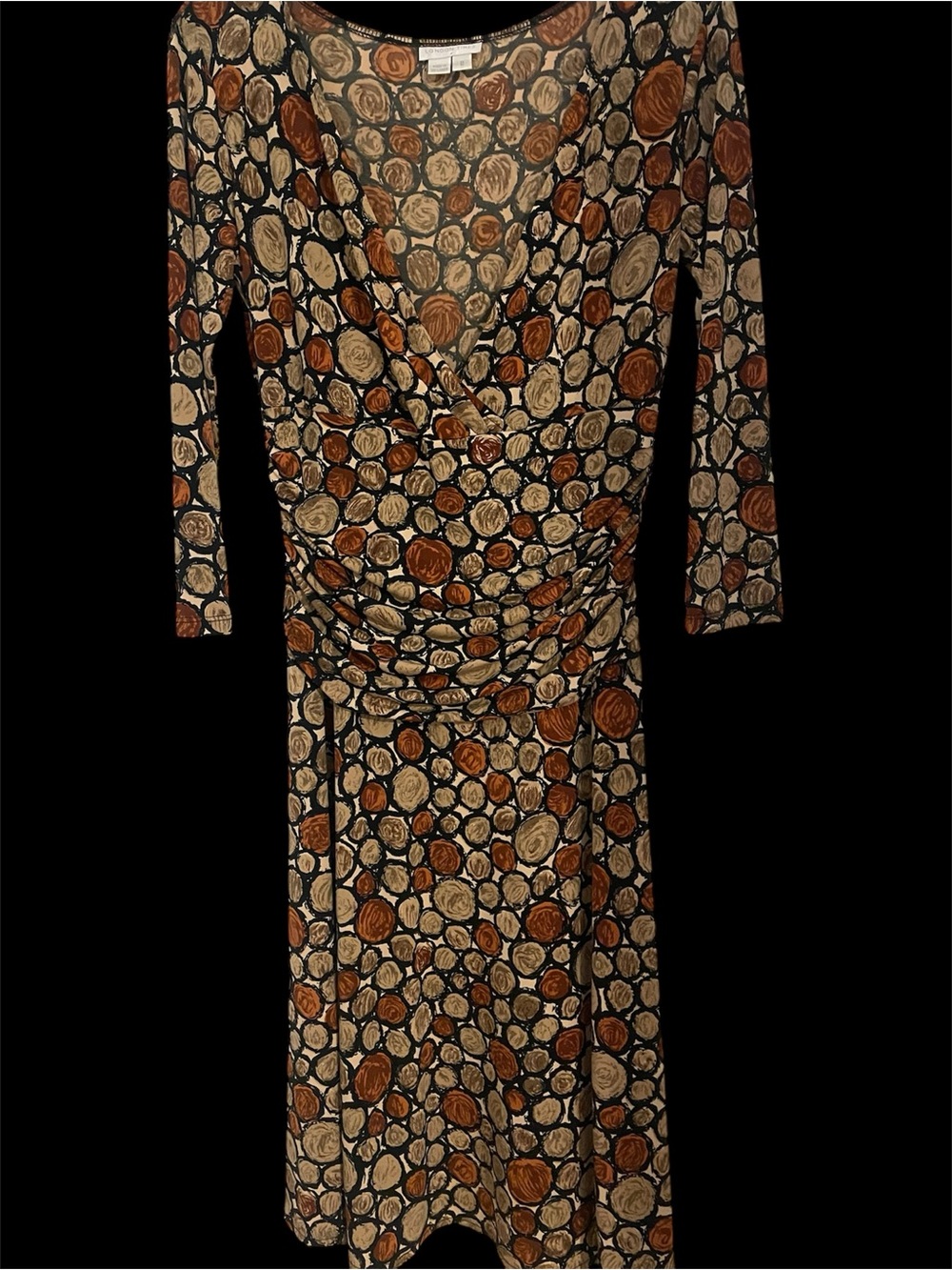 Women's LondonTimes Fall Color Drape Dress, Size 8 NWT
